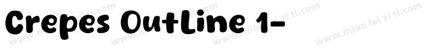 Crepes OutLine 1字体转换